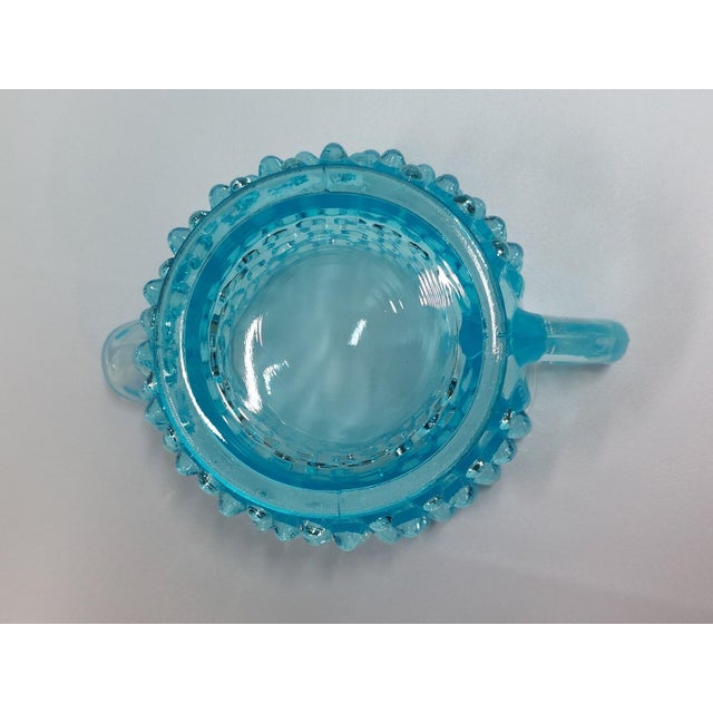 Fenton Hobnail Blue Opalescent Individual Creamer Vintage For Sale In Philadelphia - Image 6 of 12