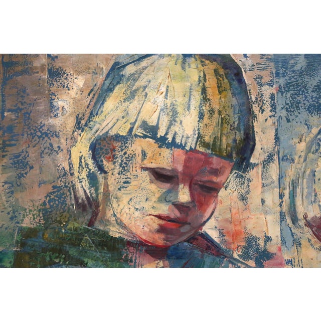 Mid-Century Modern Gerda B. With (Germany, 1910–2002) “Little Drummers” Painting, 1957 For Sale - Image 3 of 18