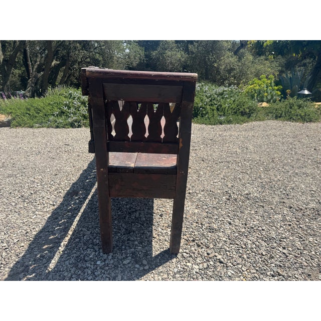 Antique Wood Bench For Sale - Image 4 of 14