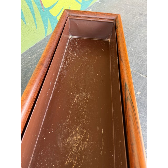 Brown Mid 20th Century Danish Rosewood Planter With Magazine Rack For Sale - Image 8 of 10
