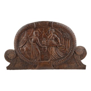 Large Limewood Relief Plaque of Judith and Holofernes, 18th Century For Sale