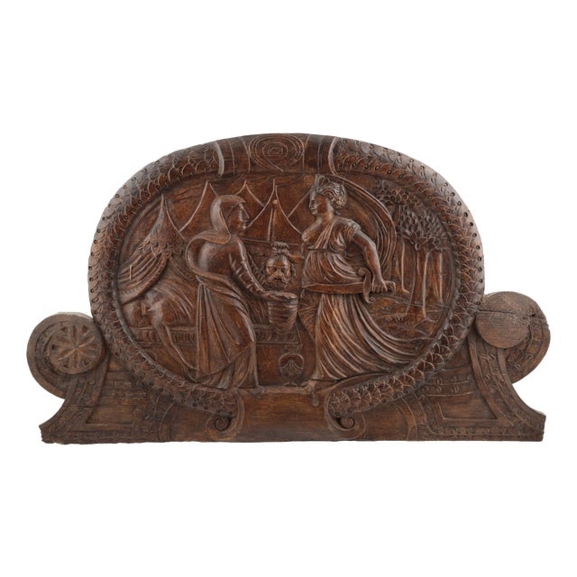 Large Limewood Relief Plaque of Judith and Holofernes, 18th Century For Sale
