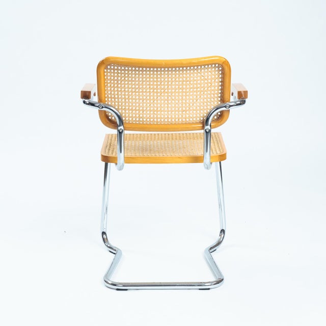 Bauhaus Beech and Wicker Chairs, 1970s, Set of 4 For Sale - Image 9 of 18