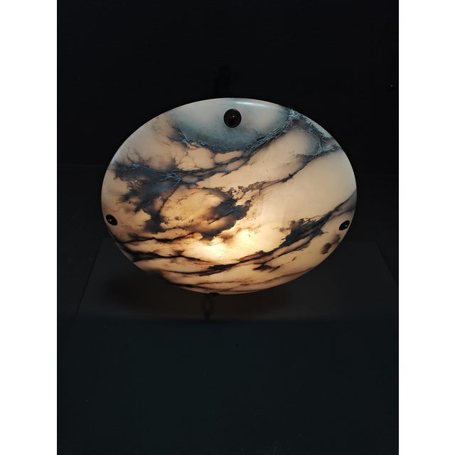 Alabaster Hanging Lamp, 1930s For Sale - Image 10 of 13
