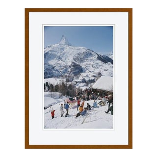 Zermatt Skiing 1968 by Slim Aarons Framed C Print For Sale