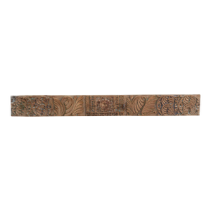 Medallion & Acanthus Leaf Indian Carved Panel