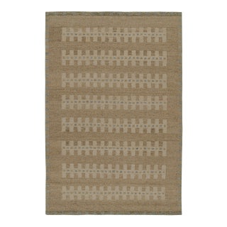 Rug & Kilim’s Scandinavian Style Kilim Rug in Beige with Geometric Patterns - 5x7 For Sale