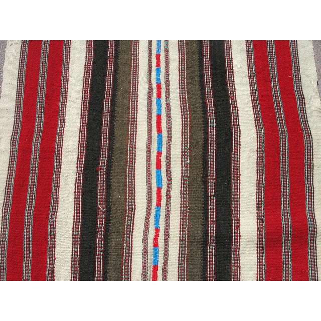 Vintage Turkish Handmade Wool Kilim Area Rug For Sale - Image 4 of 10