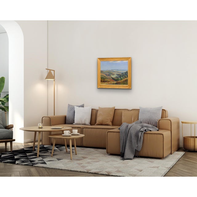 Joseph Hennah, Abbotsbury Hill View, Chesil Beach & Portland, St Catherine's Chapel & the Fleet, Oil Painting, 1950s, Framed For Sale - Image 17 of 18