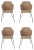 Brown Jupiter Chairs by Lassen, Set of 4 For Sale