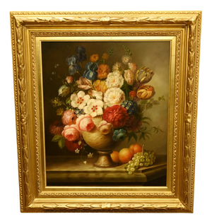 Dutch Artis, Floral Still Life, Oil Painting, Framed