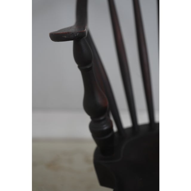 Wood Warren Chair Works Black Windsor Dining Room Chairs For Sale - Image 7 of 18