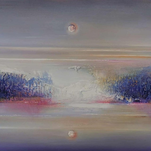 Barbara Hubert, Bright Night, 2025, Oil on Canvas For Sale - Image 4 of 6