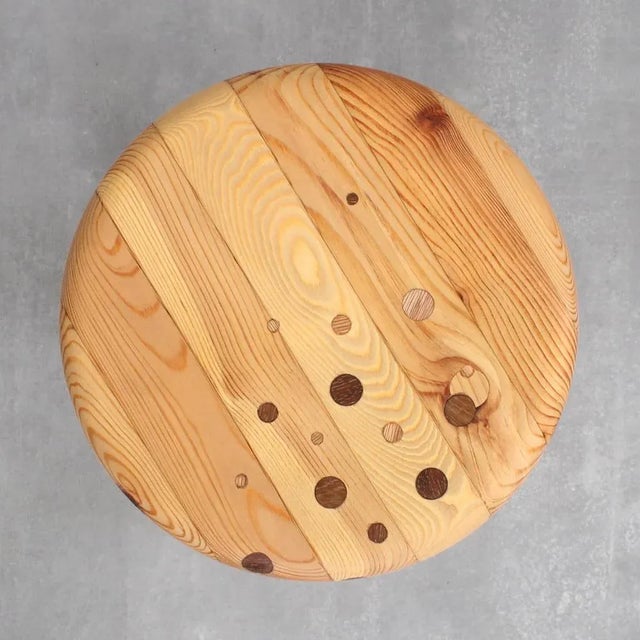 Wood Swedish Milking Stool in Pine and Teak by Andreas Zätterqvist, 2010s For Sale - Image 7 of 9