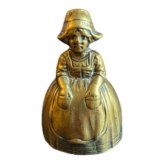 Vintage Belgian Metal Milk Maid Bell For Sale