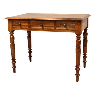 Antique Desk Table in Walnut, 1800s For Sale