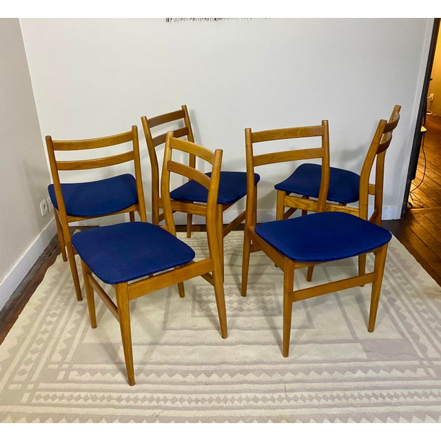Vintage Scandinavian Chairs, 1960, Set of 5 For Sale - Image 12 of 17