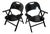 Ginevra Folding Armchairs in Wood attributed to Achille and Pg. Castiglioni for BBB Bonacina, 1970s, Set of 2 For Sale