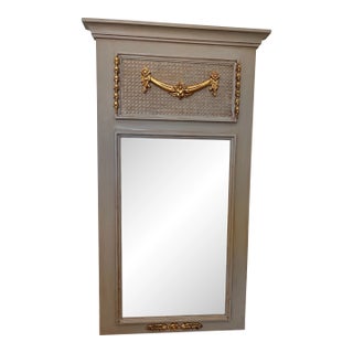 Hand-Painted Trumeau Mirror For Sale
