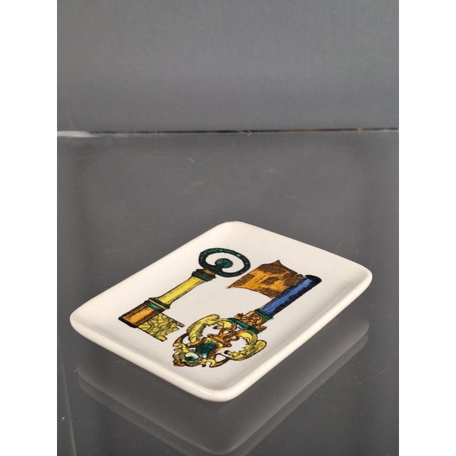Vintage Italian Ceramic Cups and Tray, Italy, 1950s, Set of 3 For Sale - Image 6 of 8