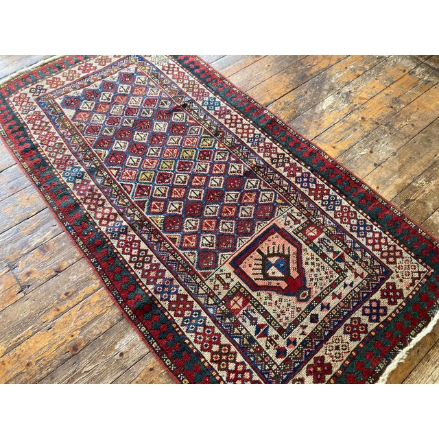 Antique Caucasian Gendje Prayer Rug, 1890s For Sale - Image 4 of 16