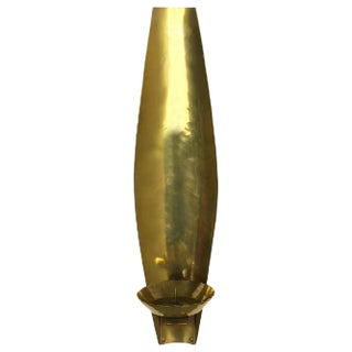 Brutalist Brass Wall Candleholder from Emil Funk KG, Germany, 1950s For Sale