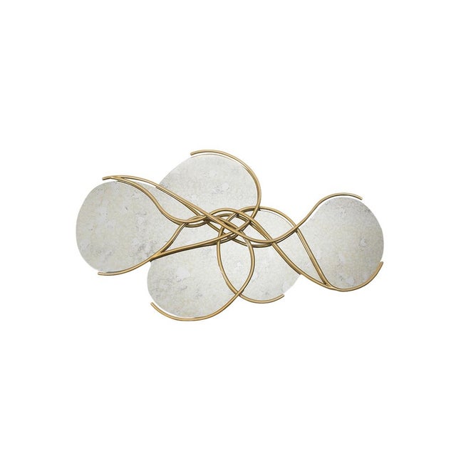 Gold Meghalaya 120 Mirror by Alma De Luce For Sale - Image 8 of 8