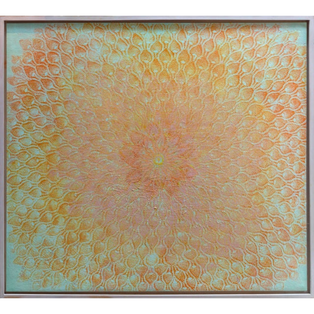 Spiral Pattern, Unknown Artist Acrylic on Canvas For Sale - Image 4 of 4