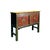 Asian Asian Tibetan Style Floral Graphic Red Green Yellow Console Credenza Table For Sale - Image 3 of 11