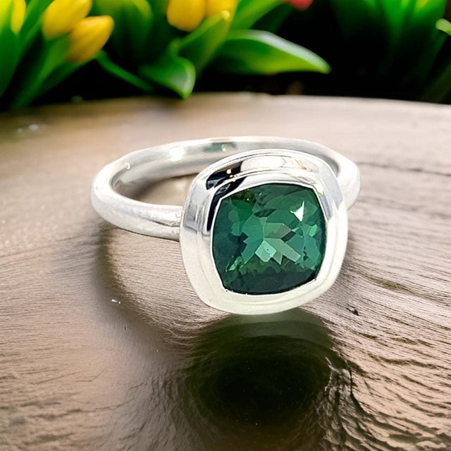 Natural Solitaire Tourmaline Ring 6.5 14k W Gold 2.25 TCW Certified $3,490 310623 This is a one of Kind Unique Custom Made...