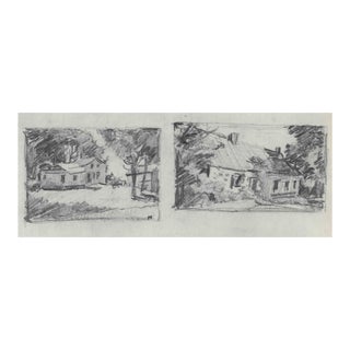1950s Norman Kent Landscape Drawings For Sale