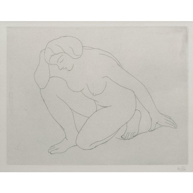 1920s Aristide Maillol, Woman Kneeling on Her Left Knee, 1927, Etching For Sale - Image 5 of 5