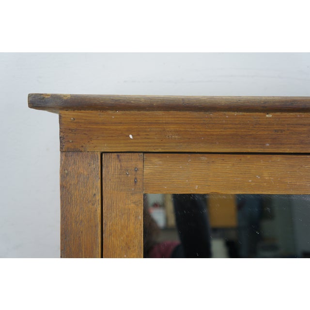 Antique Oak Mirrored Bathroom Apothecary Medicine Cabinet Cupboard 26" For Sale - Image 11 of 18