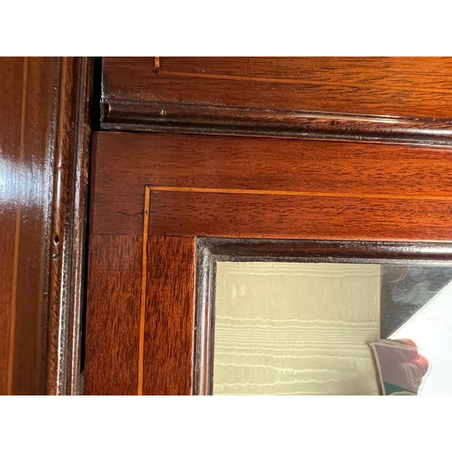 Edwardian Mahogany Vitrine Cabinet For Sale - Image 4 of 12
