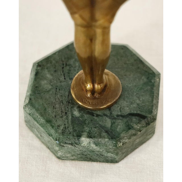 Bronze Lady in a Harlequin Costume from Josef Lorenzl, 1920s For Sale - Image 10 of 11