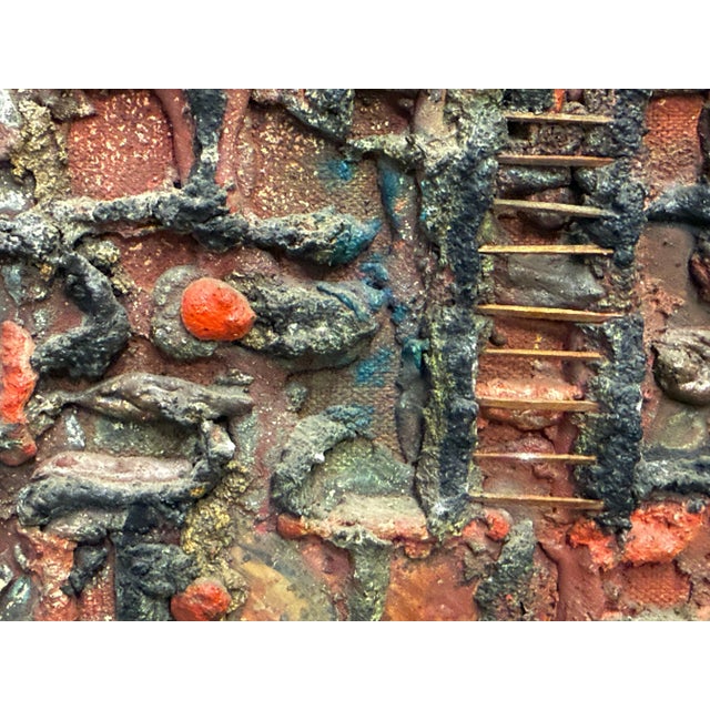 George Dergalis 1961 Mixed Media Construction High Relief Abstract For Sale - Image 12 of 12