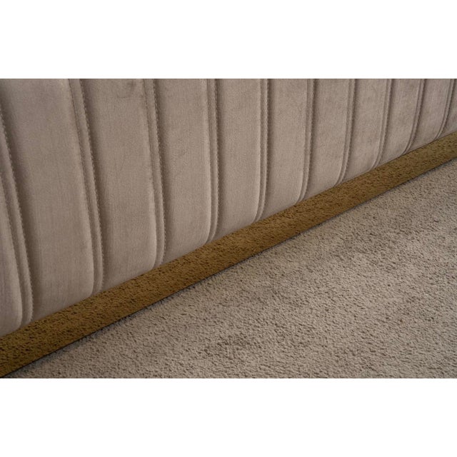 New Luna 3–Piece Channel Tufted Gold Accent Luxury Sofa Set - Sofa , Loveseat & Chair For Sale - Image 18 of 18