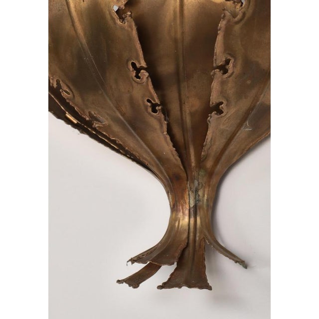 Metal Danish Brutalist Wall Sconces in Flame Cut Brass from Holm Sørensen, 1960s, Set of 4 For Sale - Image 7 of 12