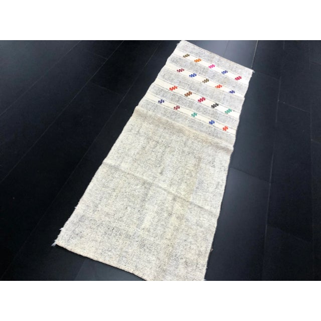 Vintage Ethnic Turkish Handwoven Kilim Runner Rug For Sale - Image 4 of 11