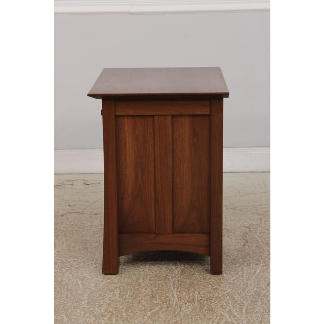 Pair of Studio Crafted Tiger Maple & Walnut Nightstands For Sale - Image 13 of 14