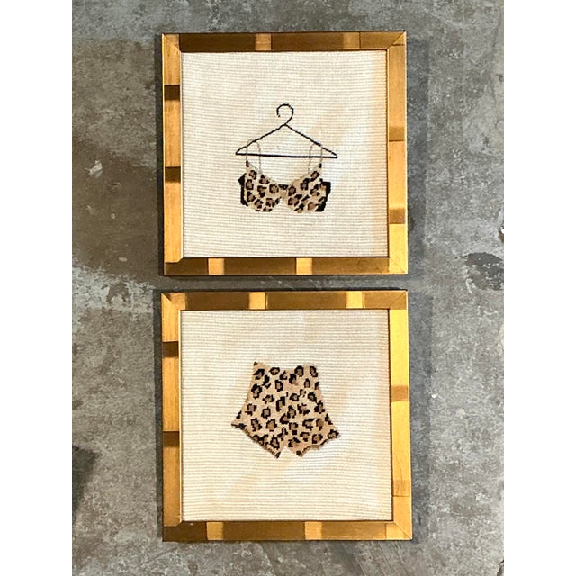 Vintage Original Needlepoint Swimsuit - Set of 2 For Sale In West Palm - Image 6 of 12