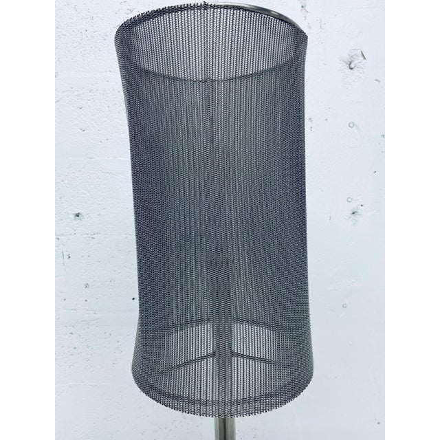 Custom Welded Steel and Mesh Shade Floor Lamp by Automatic, Inc. For Sale - Image 11 of 13