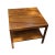 Wood Restored Edward Wormley for Dunbar Solid Wood Square Cocktail/Coffee Table With Floating Shelf For Sale - Image 7 of 9