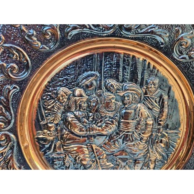 Metal Copper Bas-Relief Beer Tavern, 1950s For Sale - Image 7 of 9