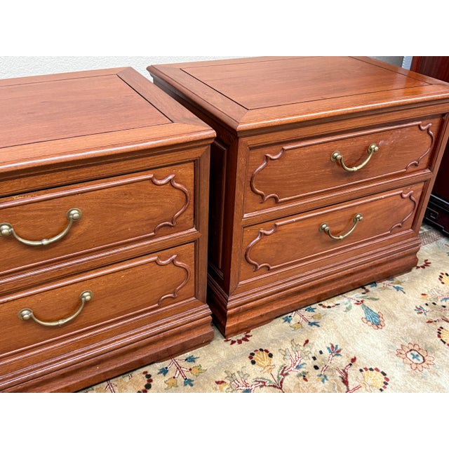 Rosewood Vintage Nightstands, Pair For Sale In San Francisco - Image 6 of 12