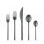 Contemporary Mepra Due 5-Piece Flatware Set, Ice Oro Black For Sale - Image 3 of 3