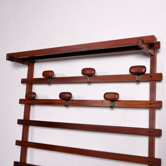 Wood Vintage Wooden Coat Stand by Carlo Enrico Longhi for Elam, 1960s For Sale - Image 7 of 16