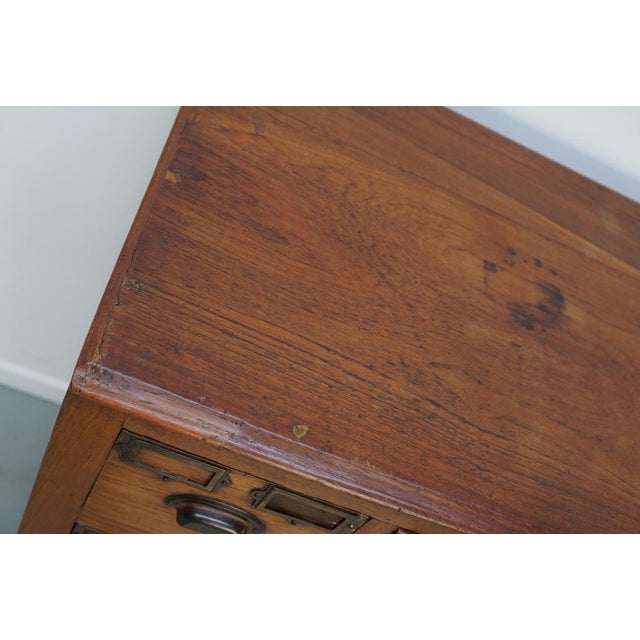 Vintage Asian Teak Apothecary Cabinet, 1930s For Sale - Image 10 of 16