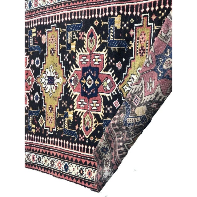 19th Hand Knotted Caucasian Kazak Gallery Runner Rug 4' 8" by 9' 1" For Sale In New York - Image 6 of 10