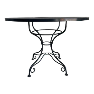 Vintage Russell Woodard Powder Coated Black Patio Table